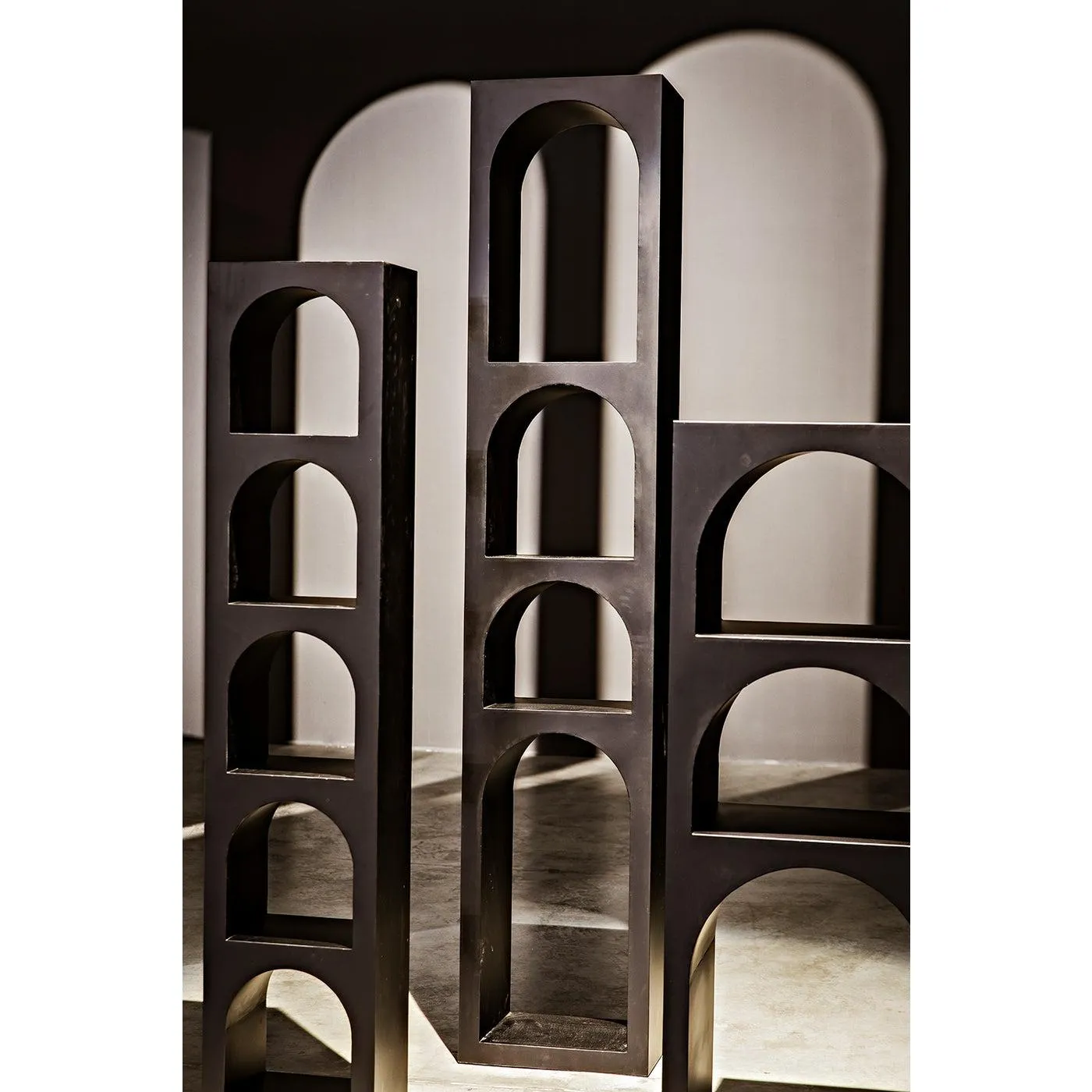 Aqueduct Bookcase, A, Black Metal