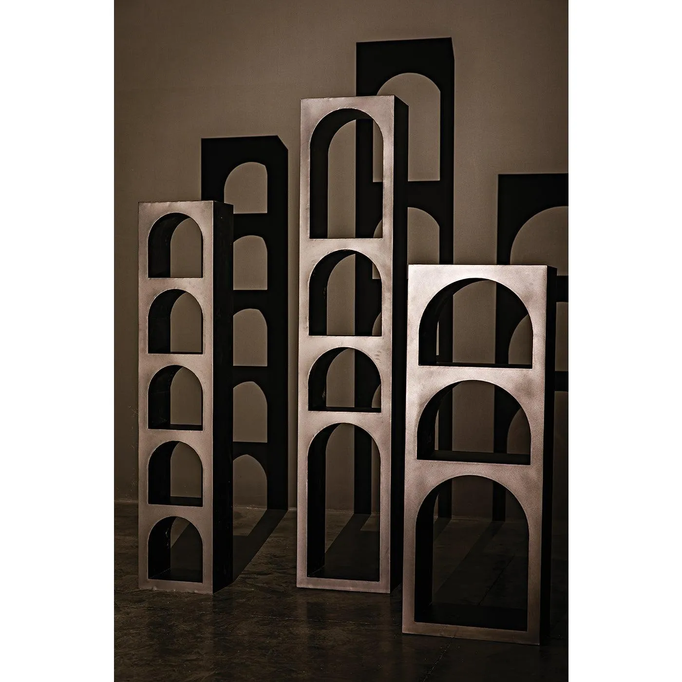 Aqueduct Bookcase, A, Black Metal