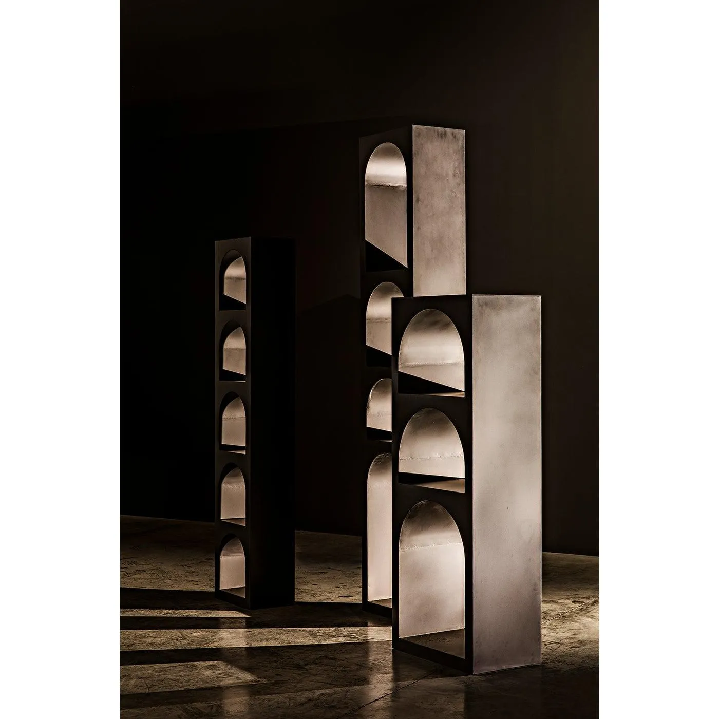 Aqueduct Bookcase, A, Black Metal