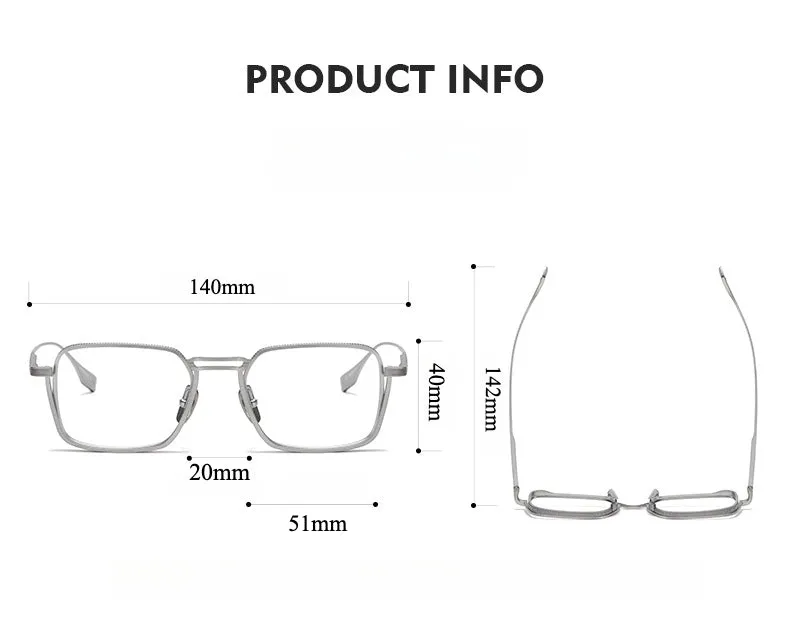Aric Retro Titanium Ultra-Light Glasses Frame