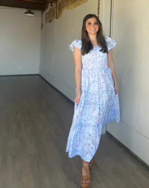 Bahama Toile Midi Dress