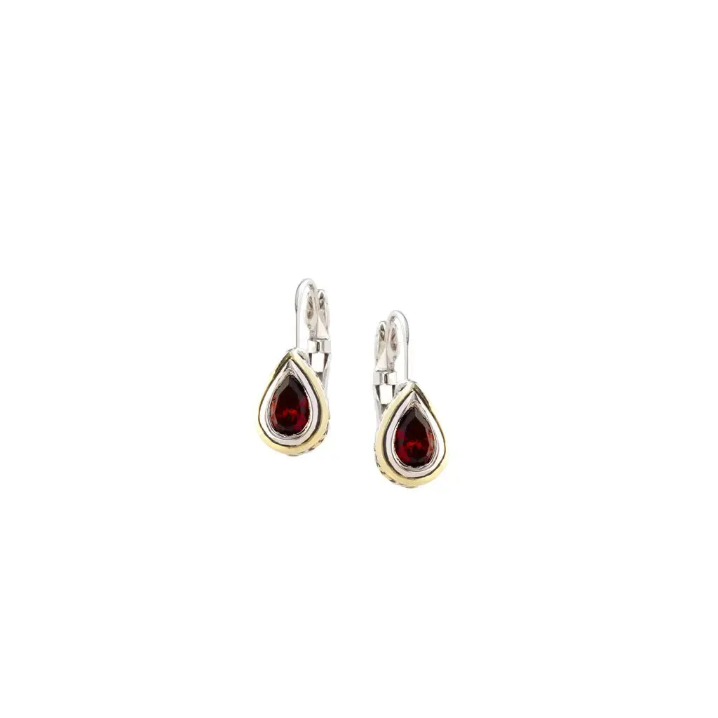 Beijos Collection - CZ Pear Shape Bezel Set Earrings
