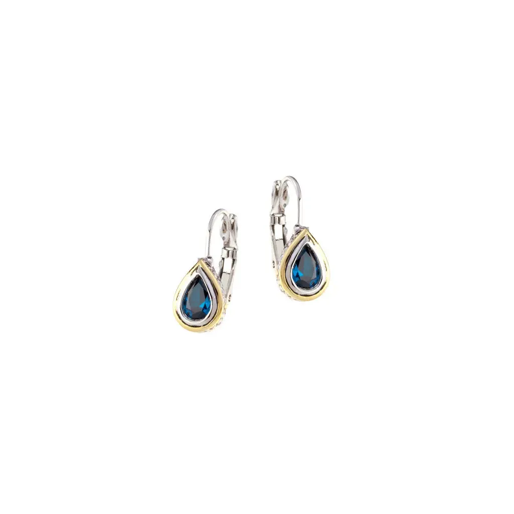 Beijos Collection - CZ Pear Shape Bezel Set Earrings