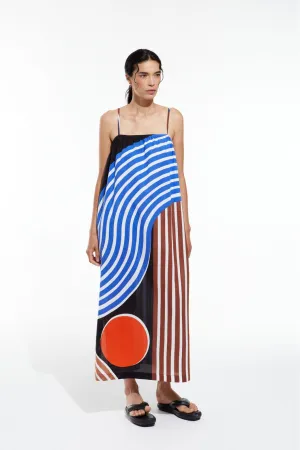 Black Blue Joy Flow Dress