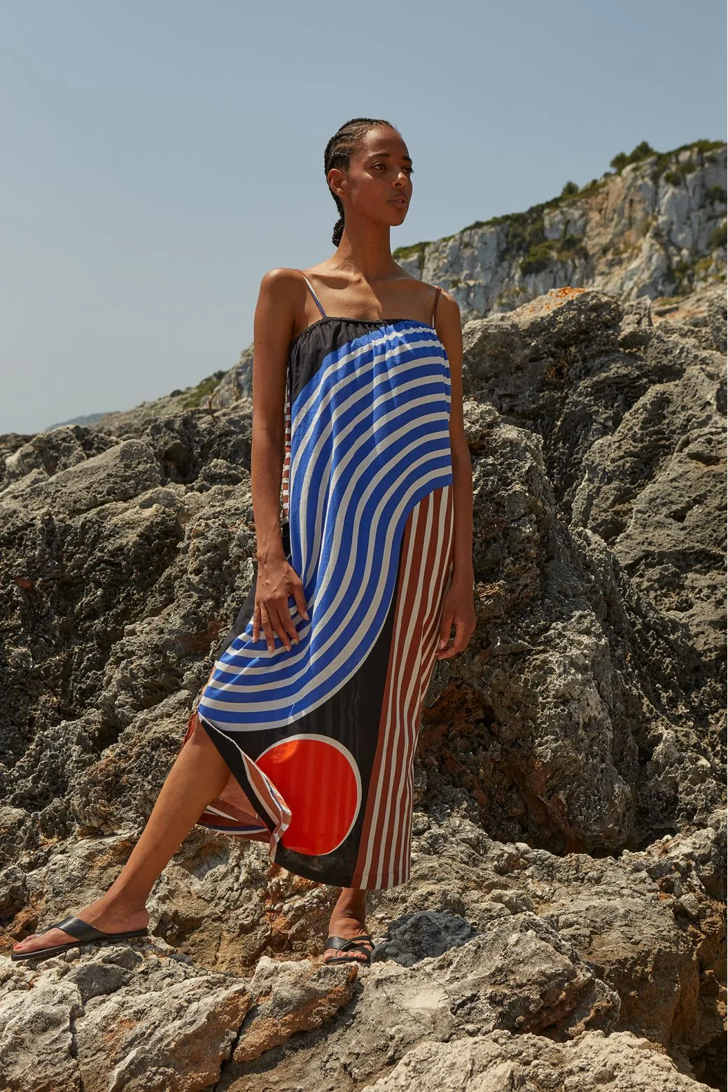 Black Blue Joy Flow Dress