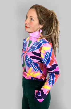 Bloom Bomb turtleneck jersey