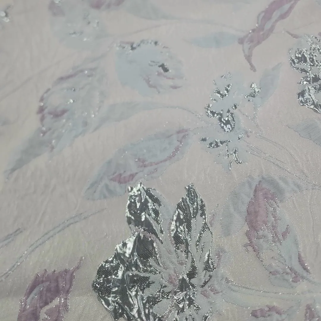Brocade Fabric 150 cm Lilac