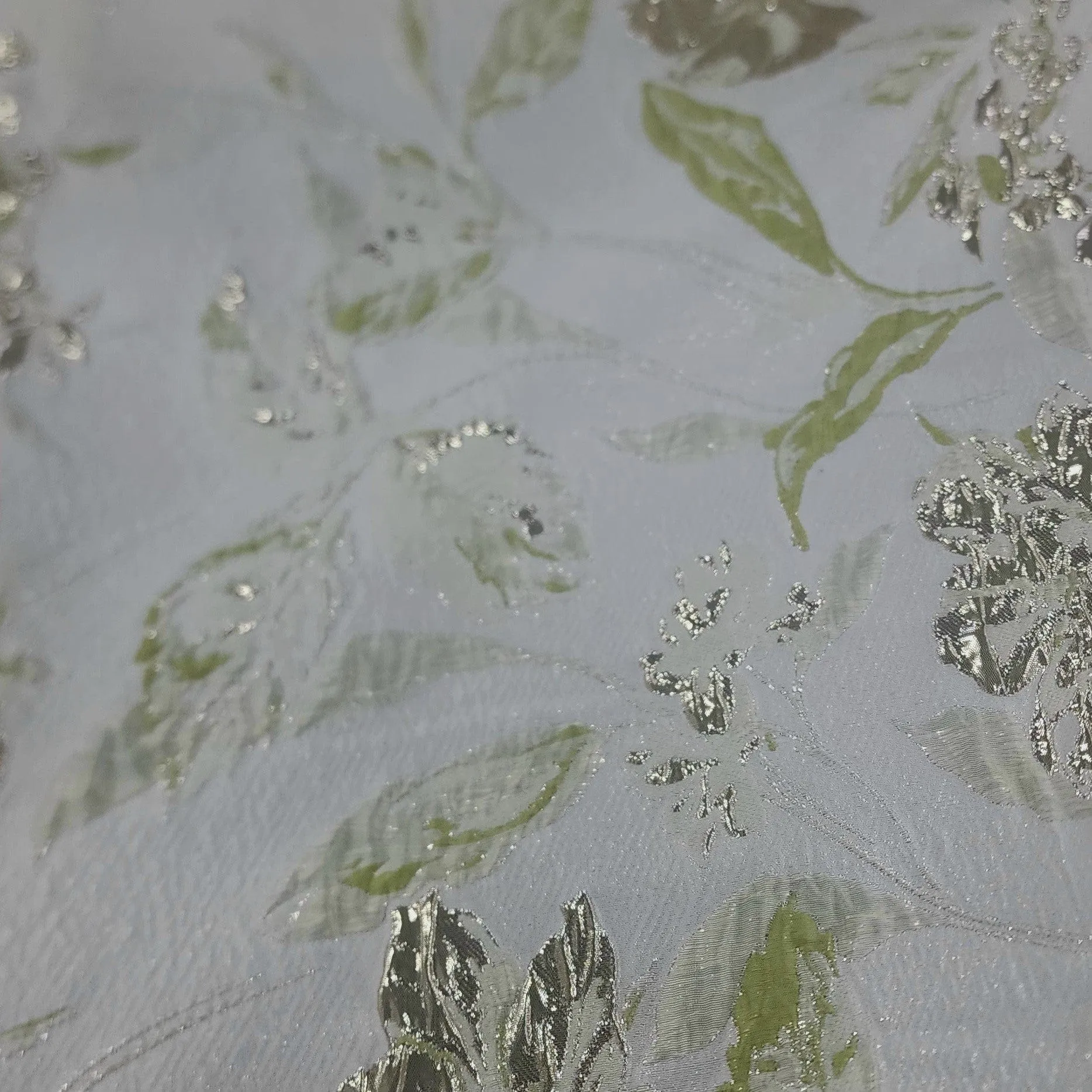 Brocade Fabric 150 cm Lime