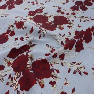 Brocade Fabric Red 150 cm