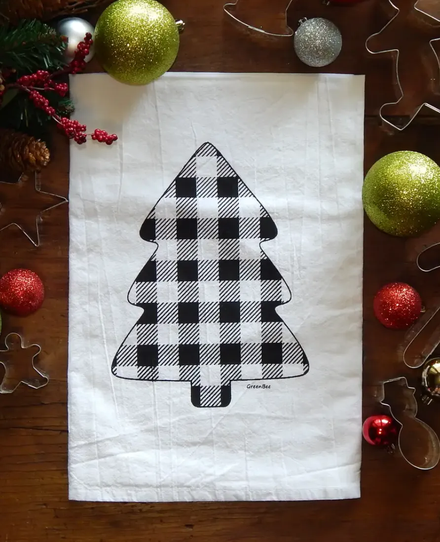 Buffalo Check Tree Tea Towel