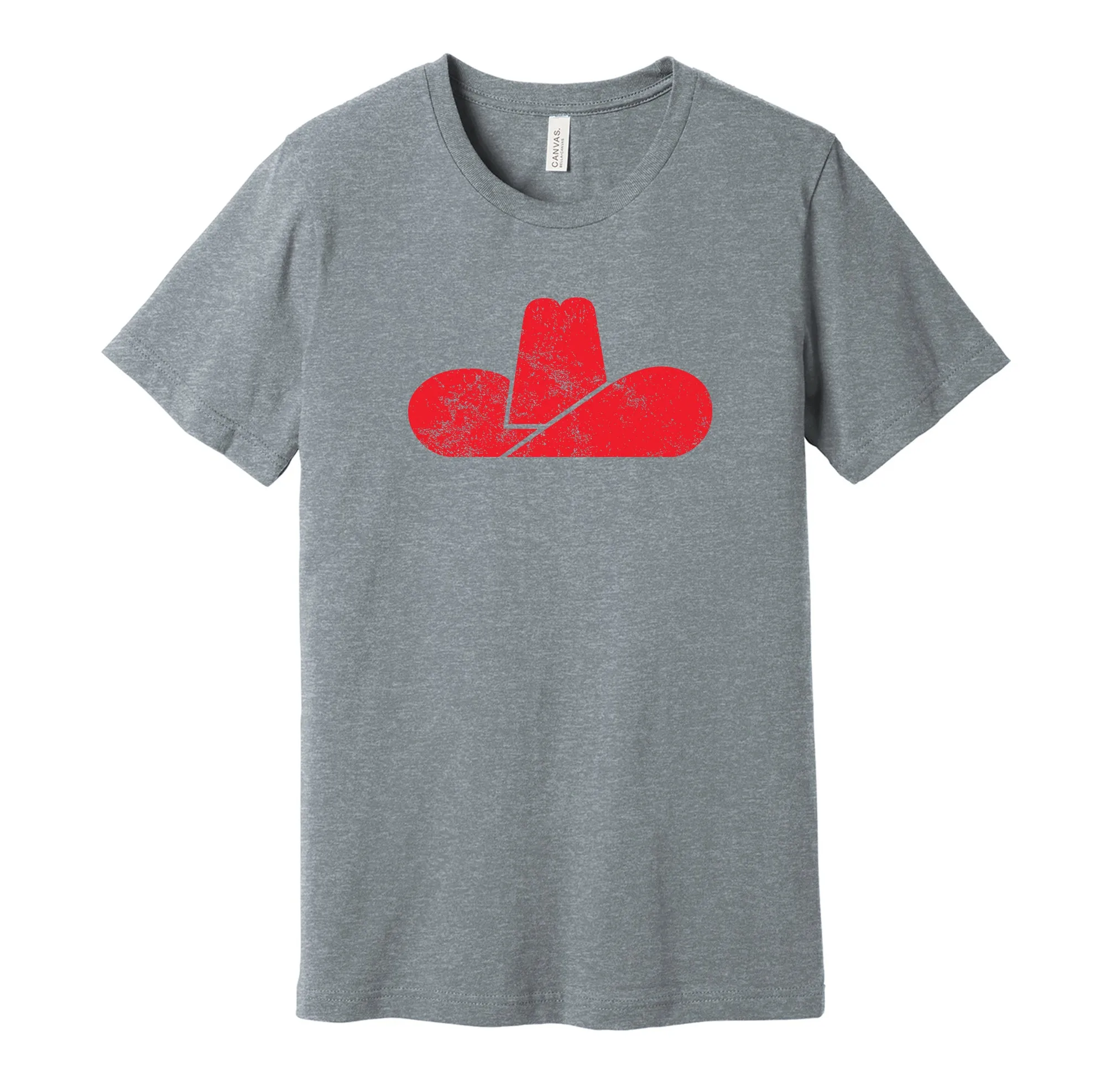 Calgary Cowboys Distressed Logo Shirt - Defunct WHA Sports Team - Celebrate Alberta Hockey Heritage and History - Hyper Than Hype