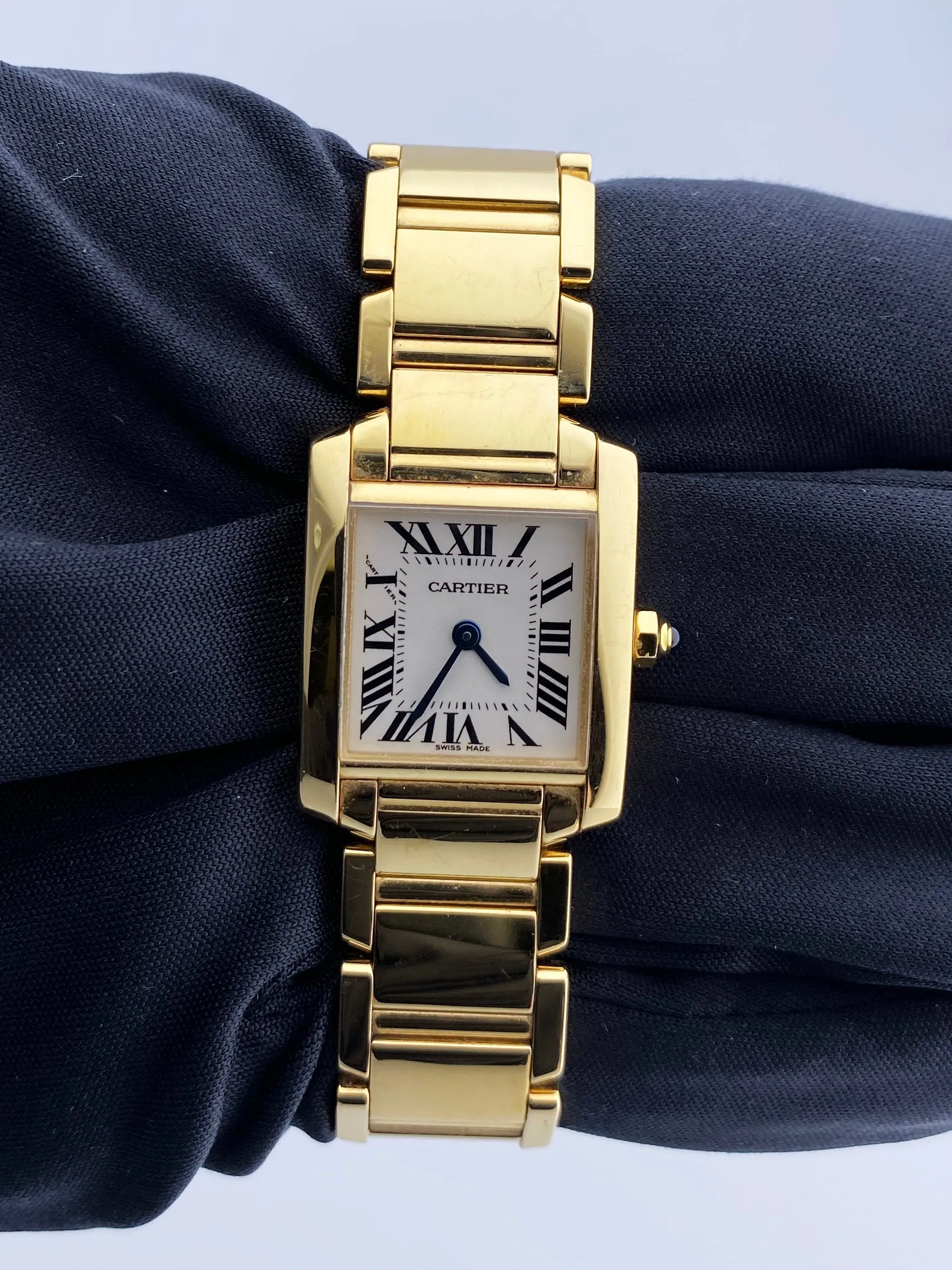 Cartier Tank Francaise 2385 18k Yellow Gold Ladies Watch