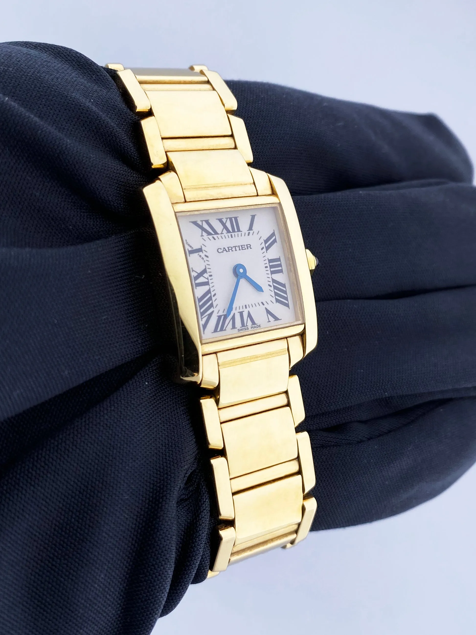 Cartier Tank Francaise 2385 18k Yellow Gold Ladies Watch
