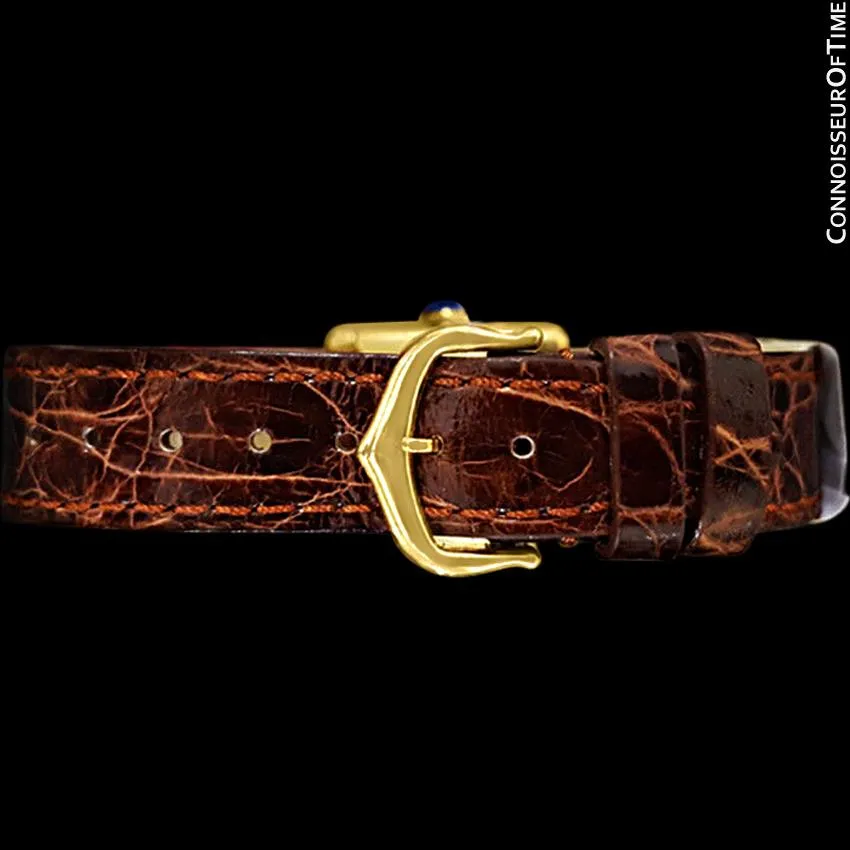 Cartier Vintage Ladies Tank Mechanical Watch - Gold Vermeil, 18K Gold over Sterling Silver & Diamonds