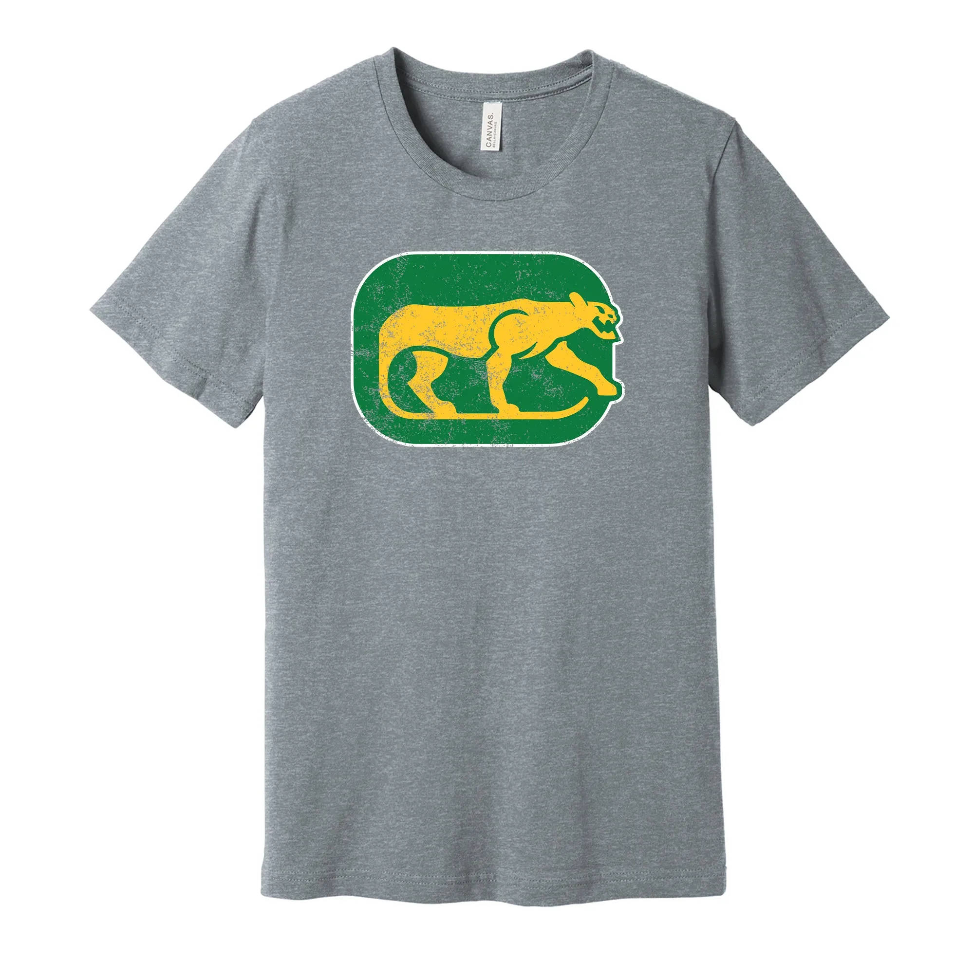 Chicago Cougars Distressed Logo Shirt - Defunct Hockey Team - Celebrate Chicago Heritage and History - Hyper Than Hype