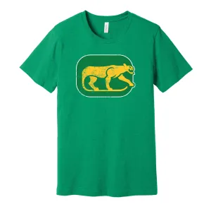 Chicago Cougars Distressed Logo Shirt - Defunct Hockey Team - Celebrate Chicago Heritage and History - Hyper Than Hype