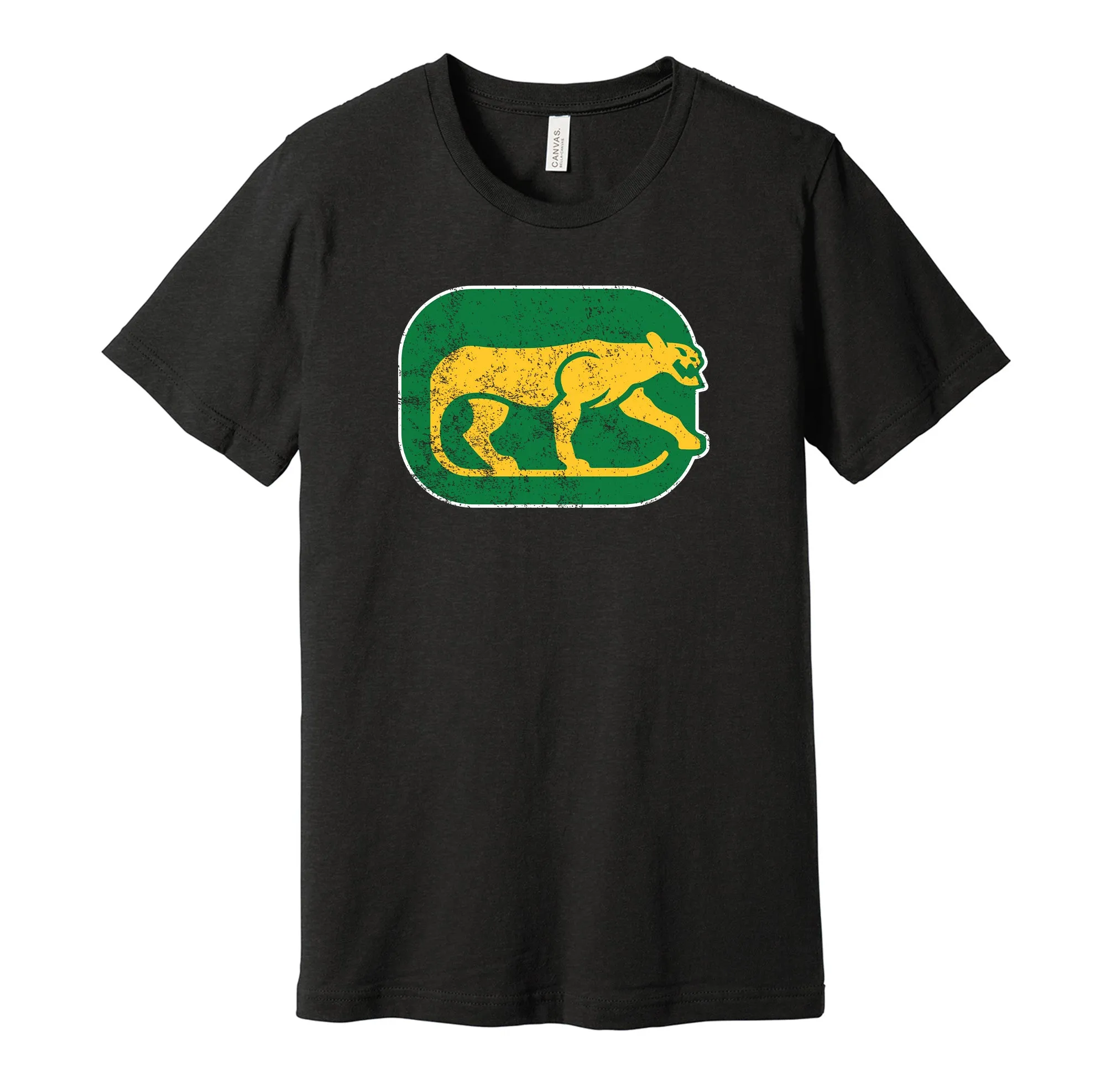 Chicago Cougars Distressed Logo Shirt - Defunct Hockey Team - Celebrate Chicago Heritage and History - Hyper Than Hype