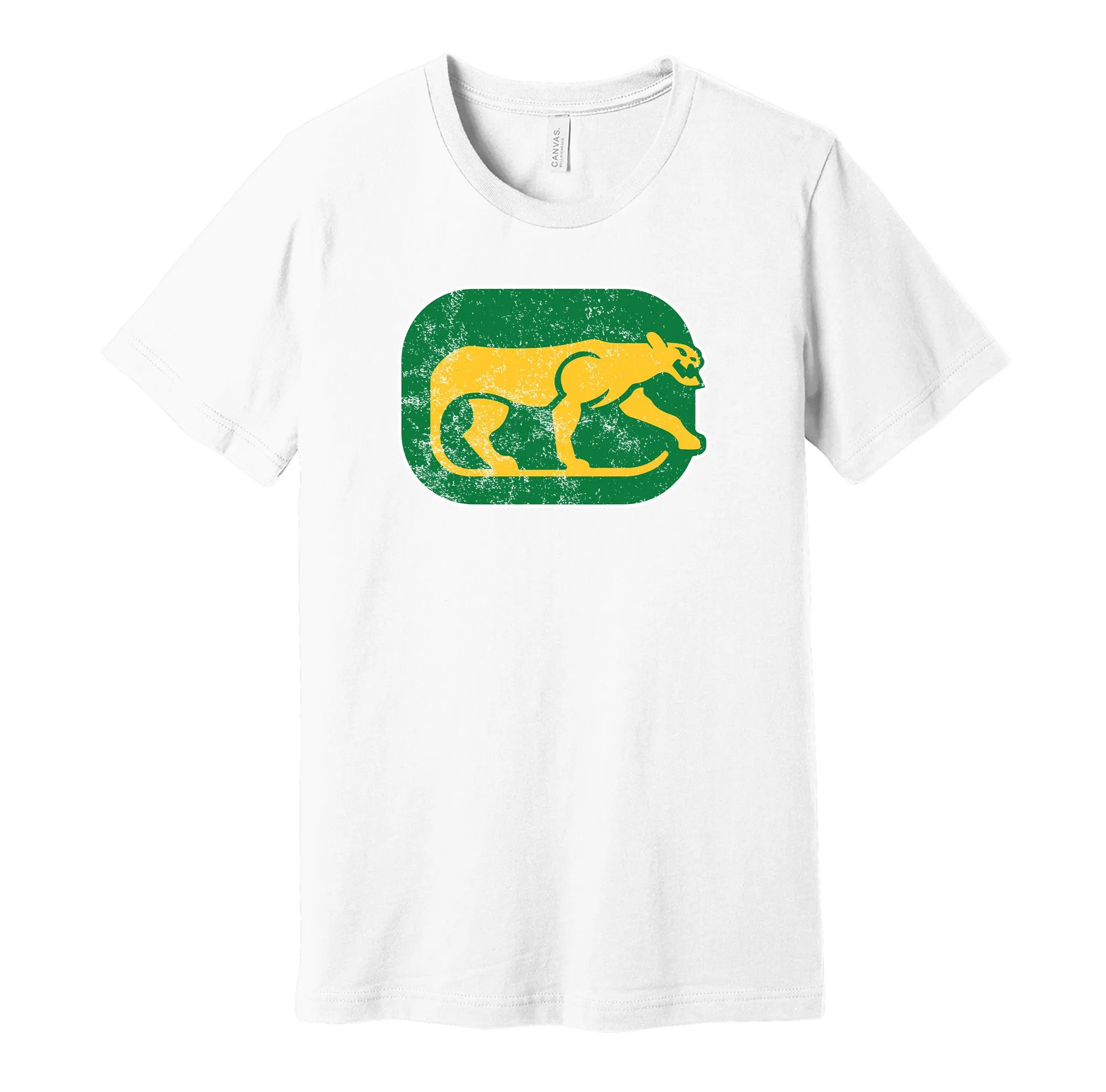 Chicago Cougars Distressed Logo Shirt - Defunct Hockey Team - Celebrate Chicago Heritage and History - Hyper Than Hype