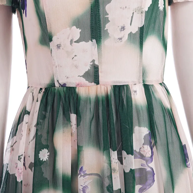 Chiffon Printed Maxi Dress