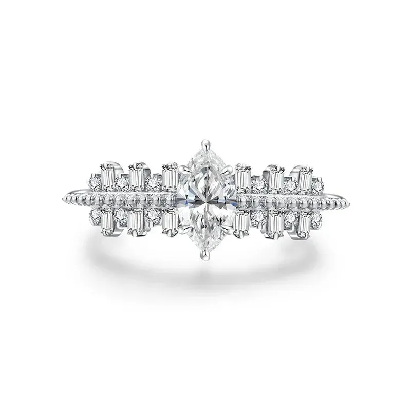 Classic Marquise-cut Diamond Engagement Ring