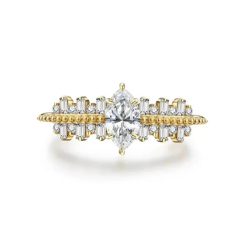 Classic Marquise-cut Diamond Engagement Ring