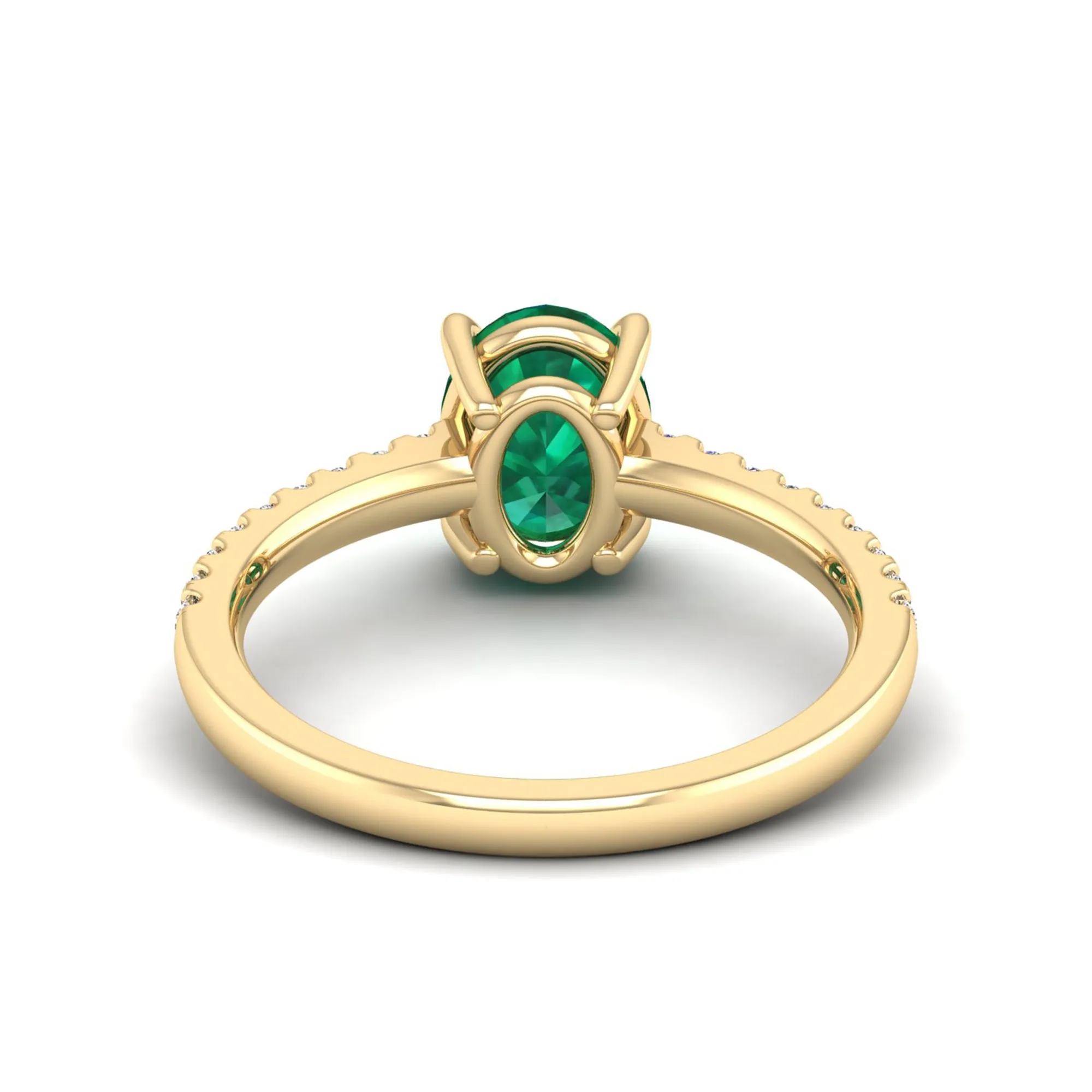 Classic Oval Emerald and Diamond Ring