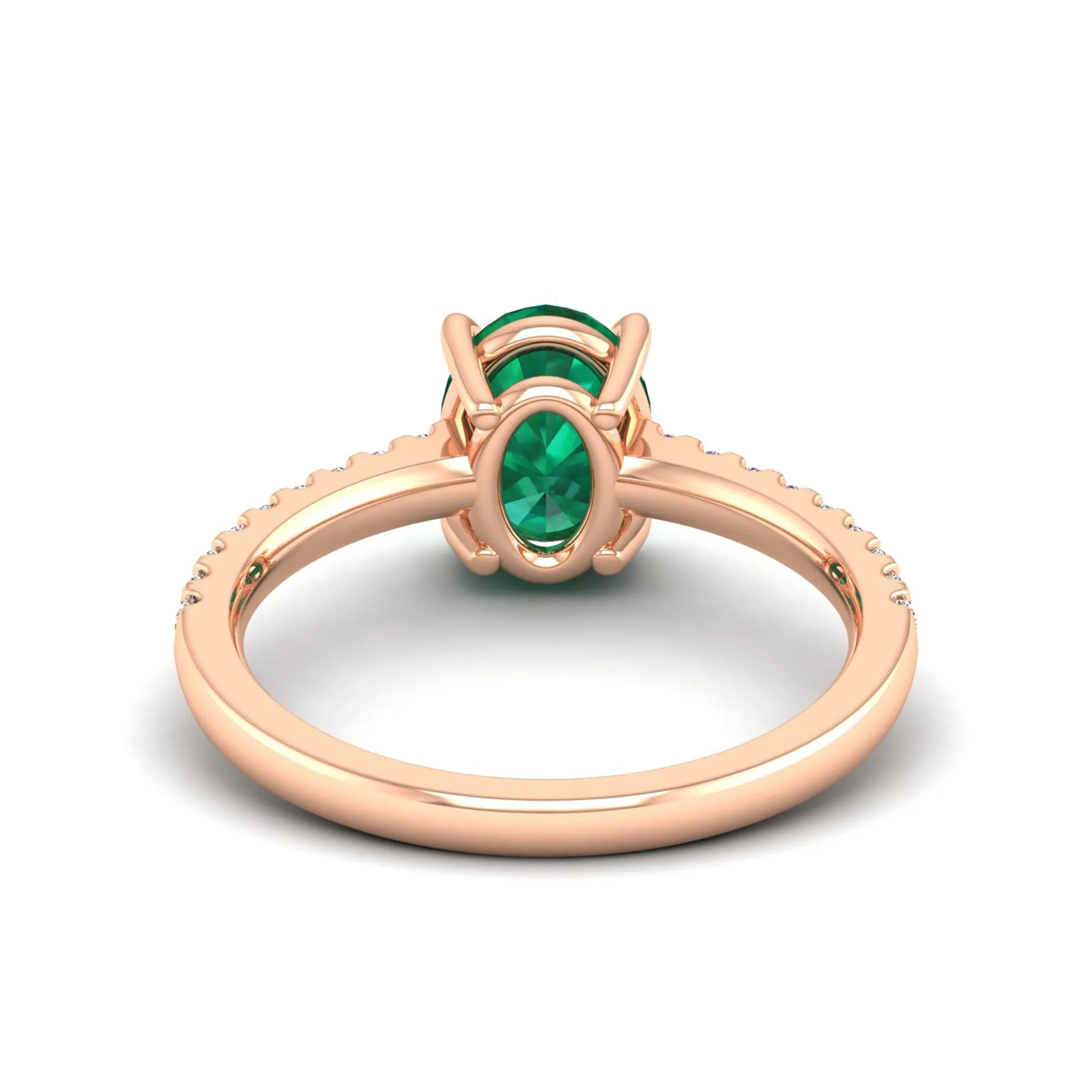 Classic Oval Emerald and Diamond Ring