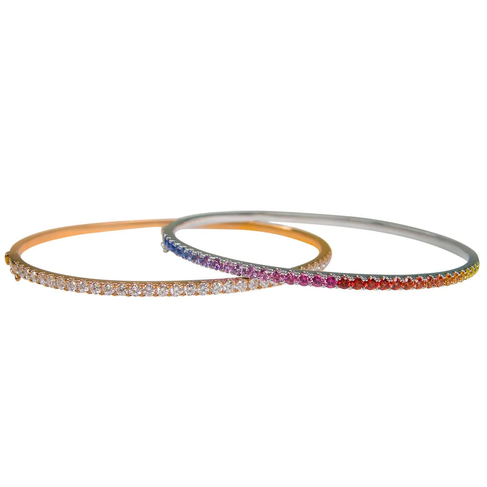 Classic Rainbow Sapphire Bangle