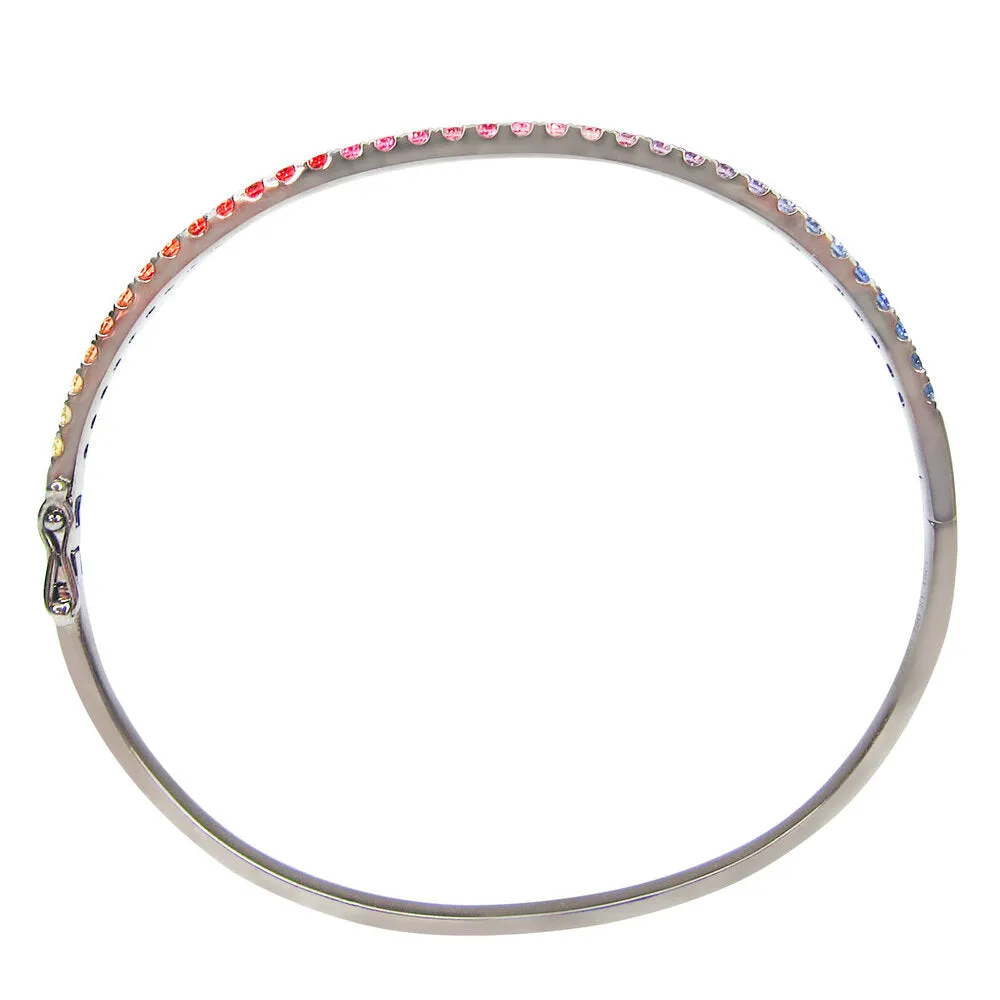 Classic Rainbow Sapphire Bangle