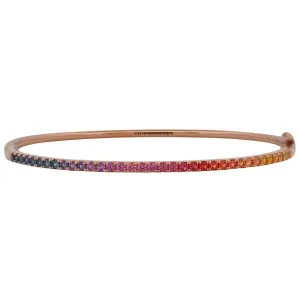 Classic Rainbow Sapphire Bangle