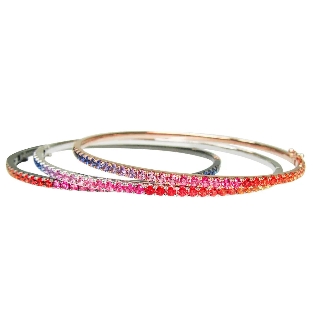 Classic Rainbow Sapphire Bangle