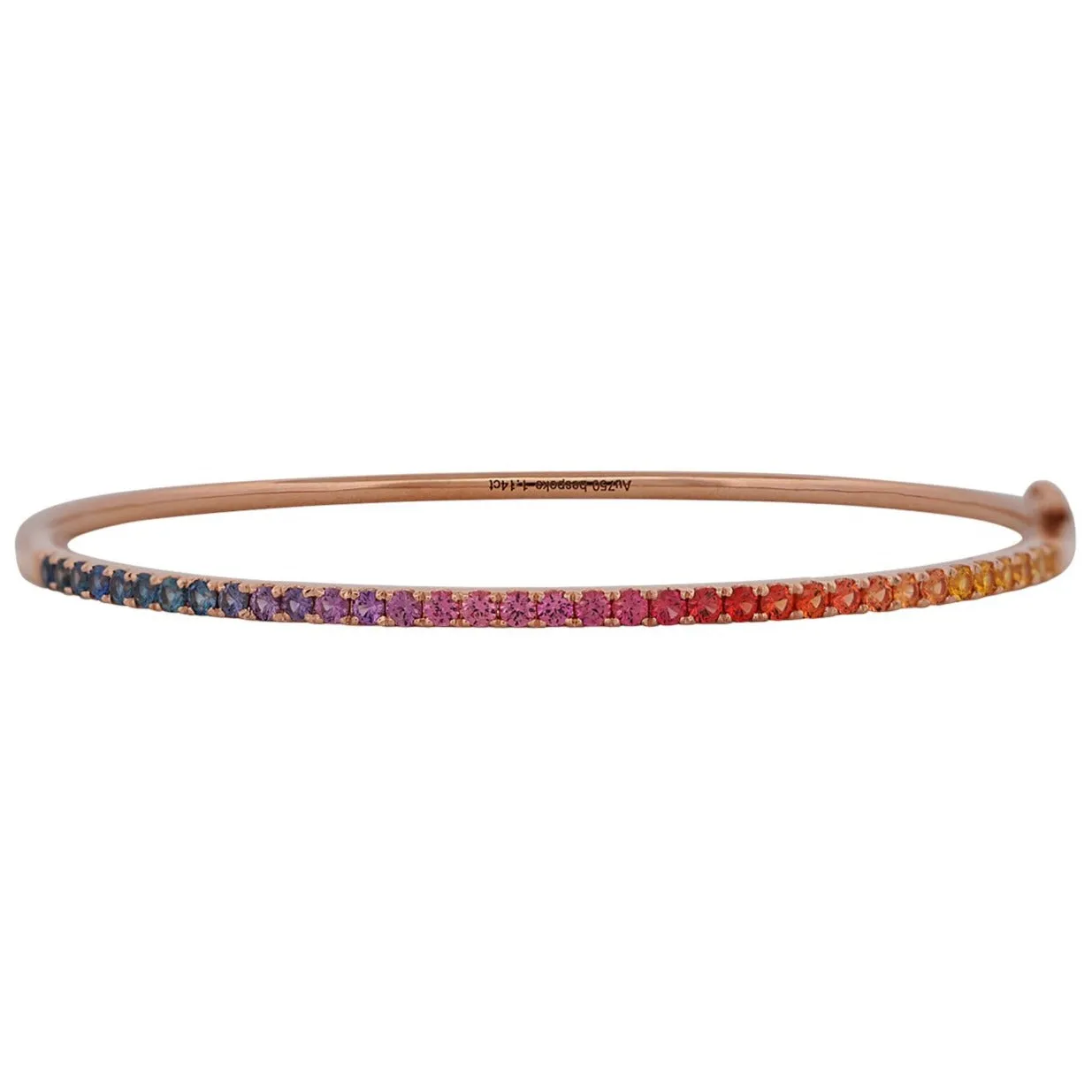 Classic Rainbow Sapphire Bangle