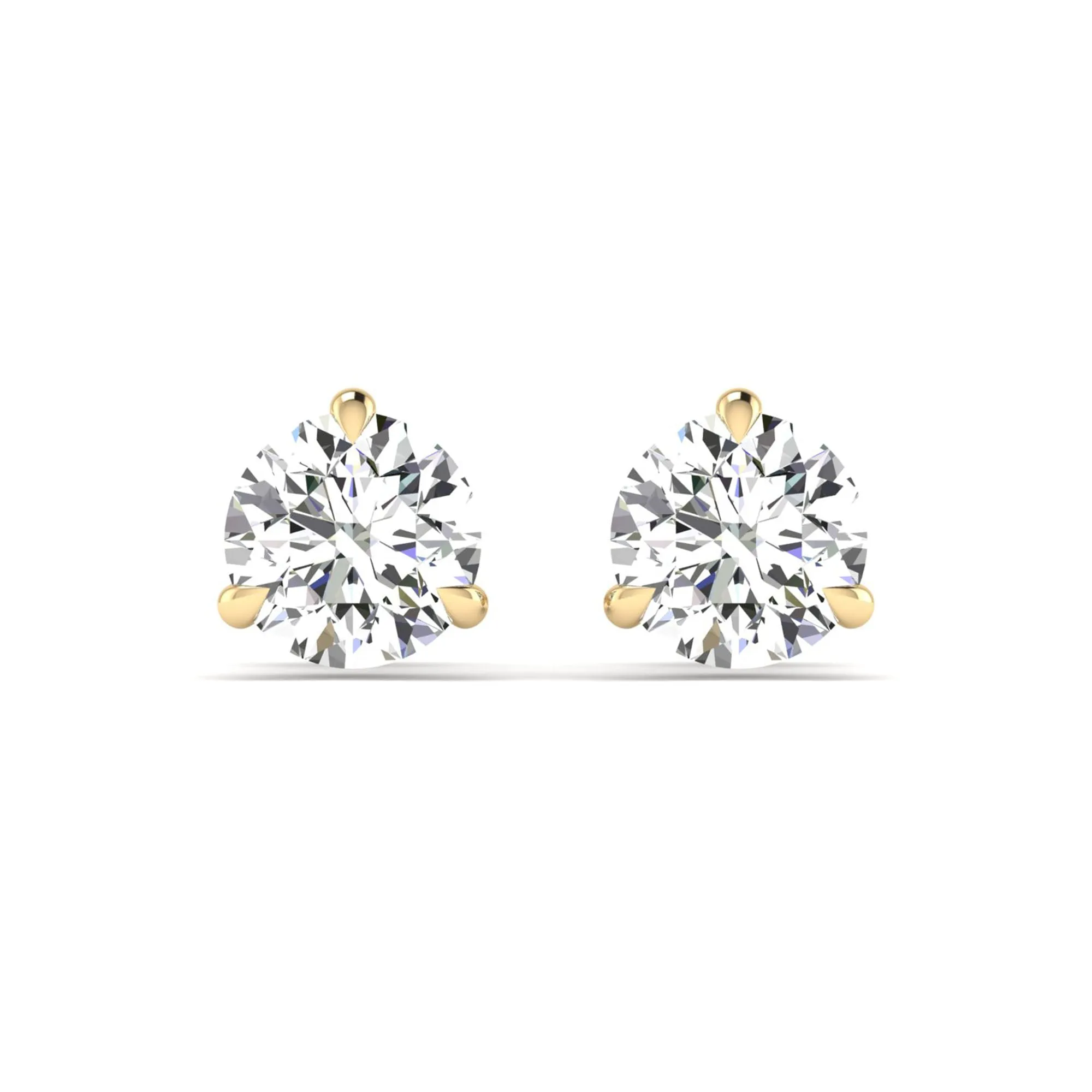 Classic Round 3-Prong Martini Diamond Studs