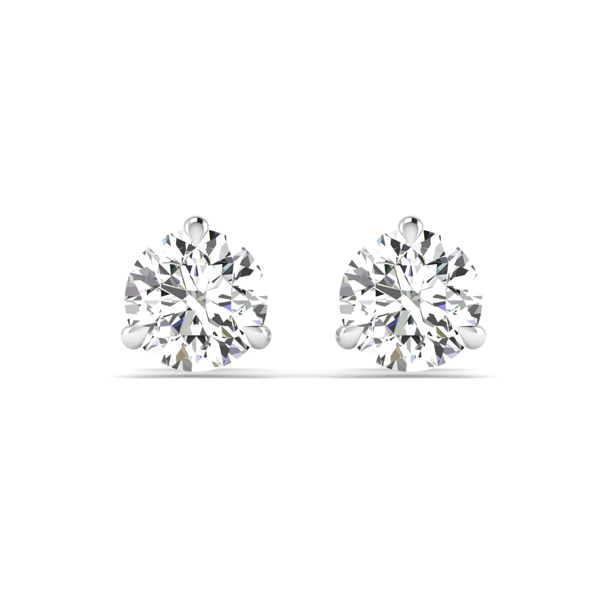 Classic Round 3-Prong Martini Diamond Studs