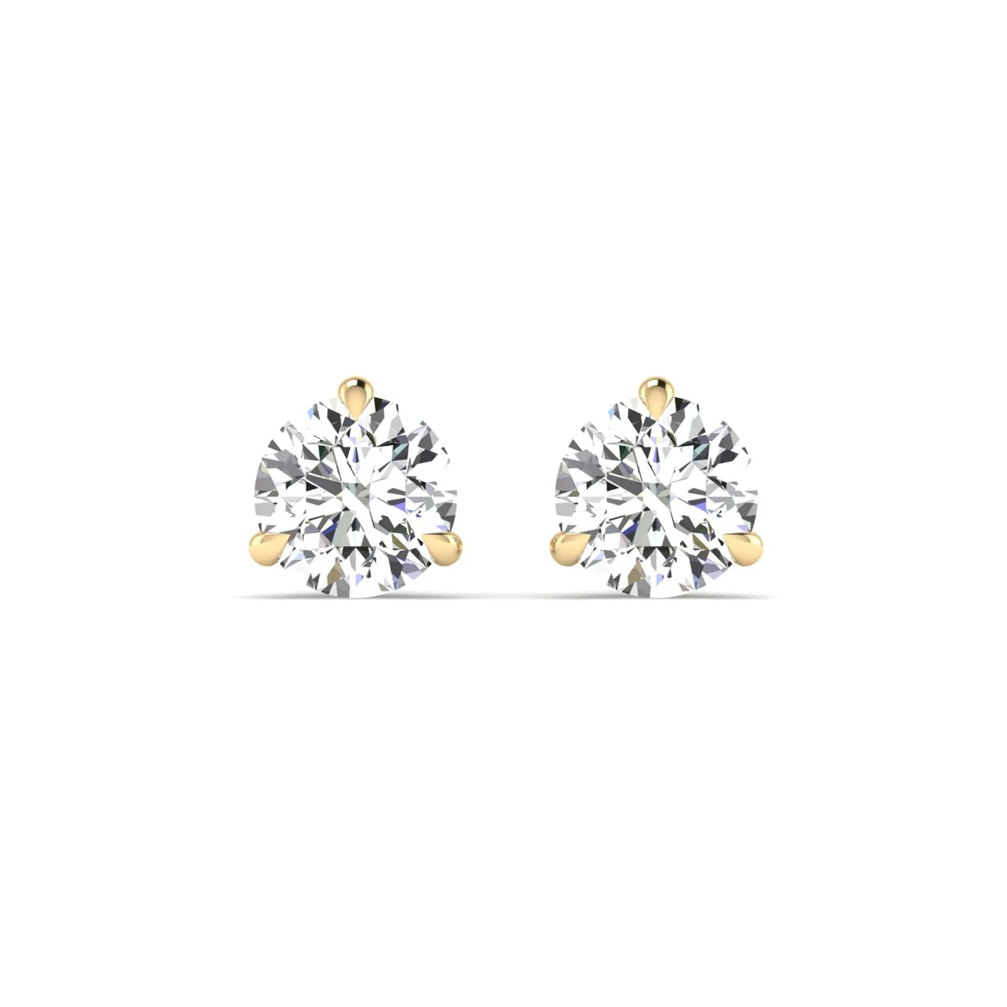 Classic Round 3-Prong Martini Diamond Studs