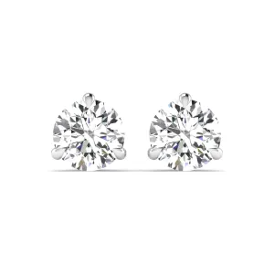 Classic Round 3-Prong Martini Diamond Studs