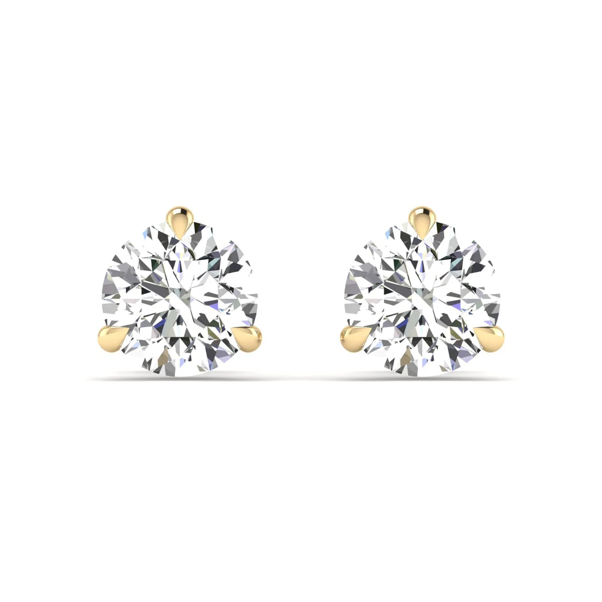 Classic Round 3-Prong Martini Diamond Studs