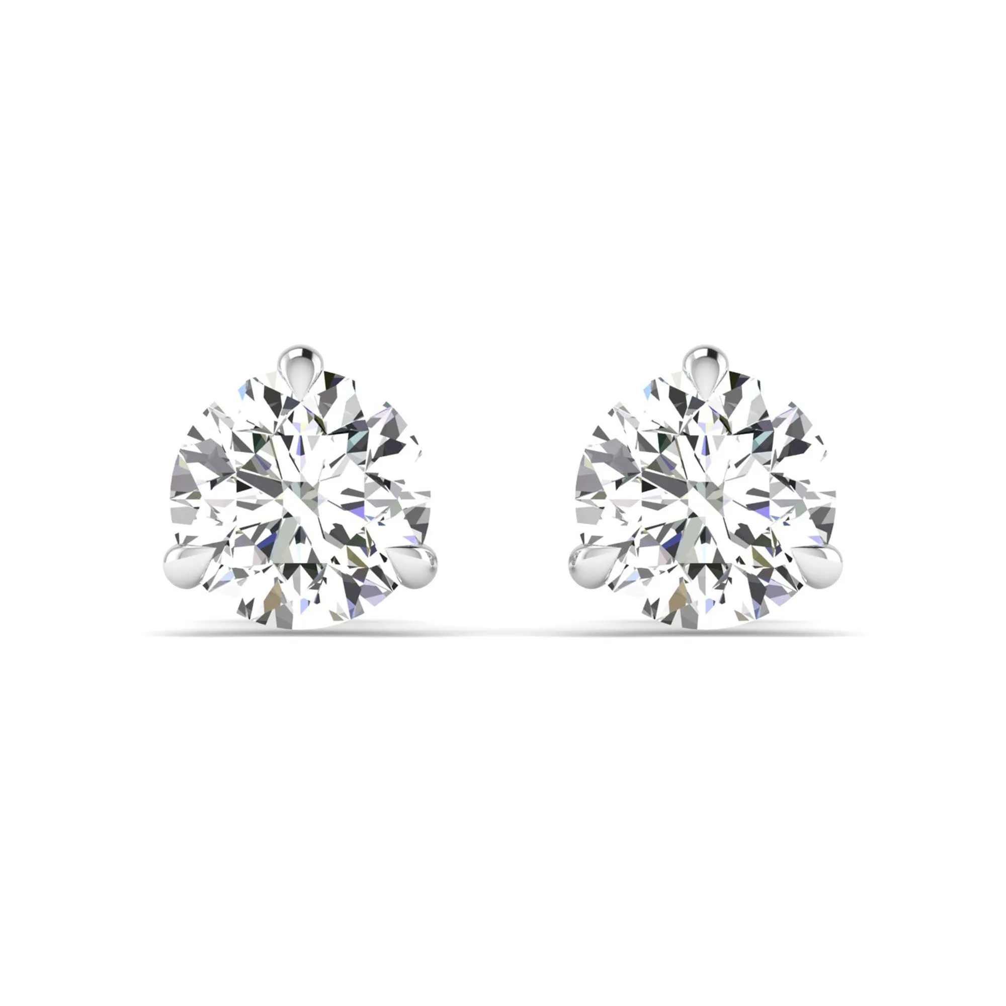 Classic Round 3-Prong Martini Diamond Studs