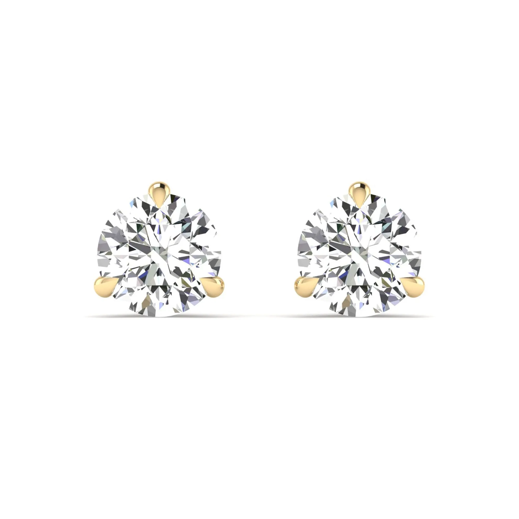 Classic Round 3-Prong Martini Diamond Studs