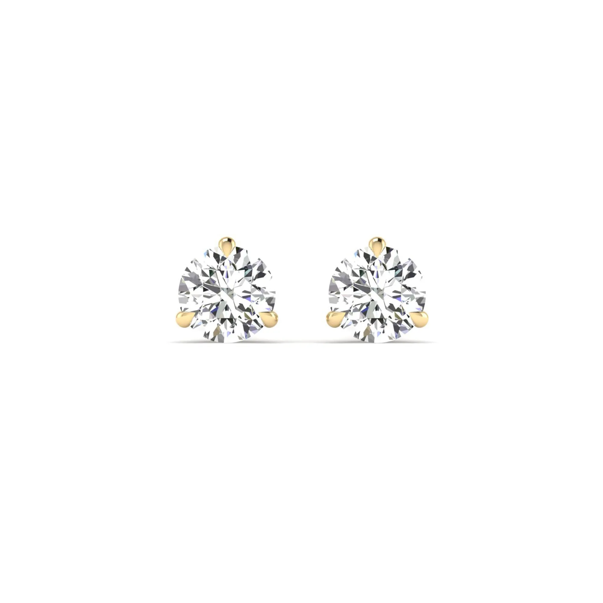 Classic Round 3-Prong Martini Diamond Studs