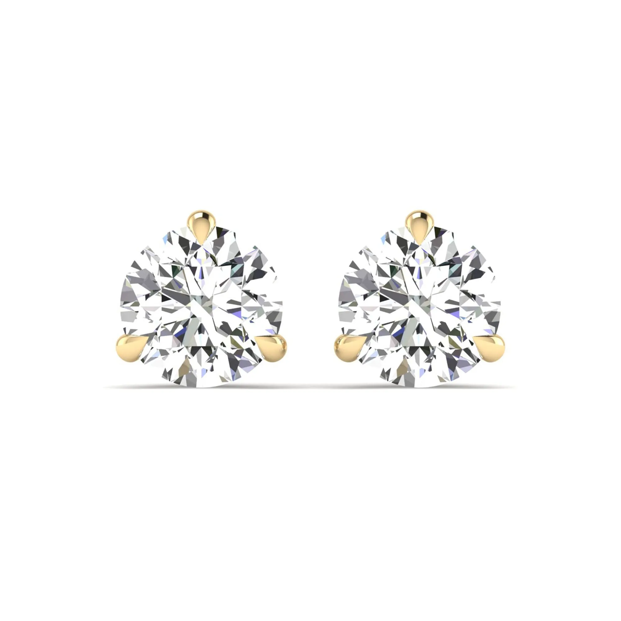 Classic Round 3-Prong Martini Diamond Studs