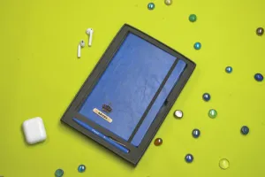 Classy Hardcover Diary   Classic Metal Pen - Blue