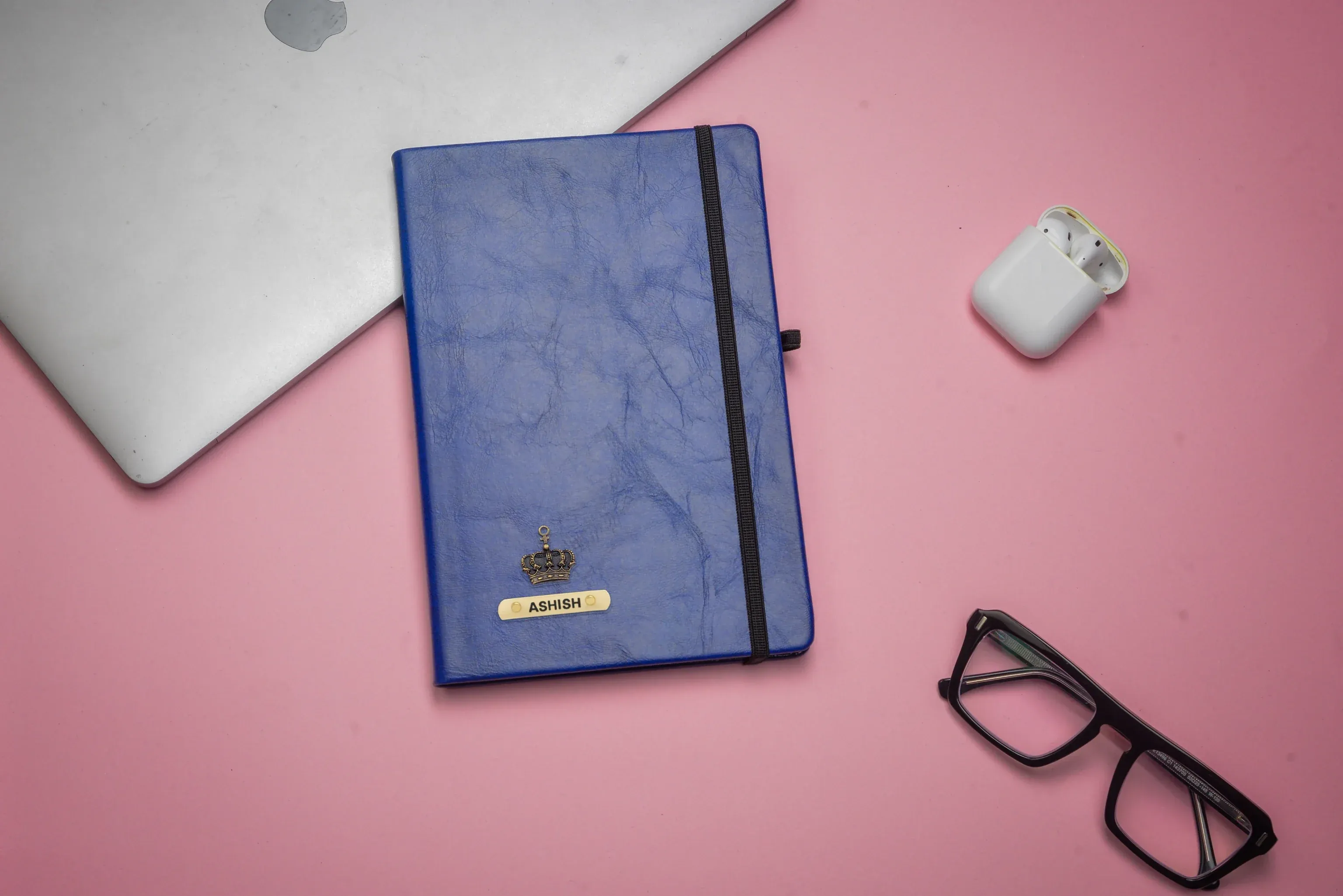 Classy Hardcover Diary   Classic Metal Pen - Blue