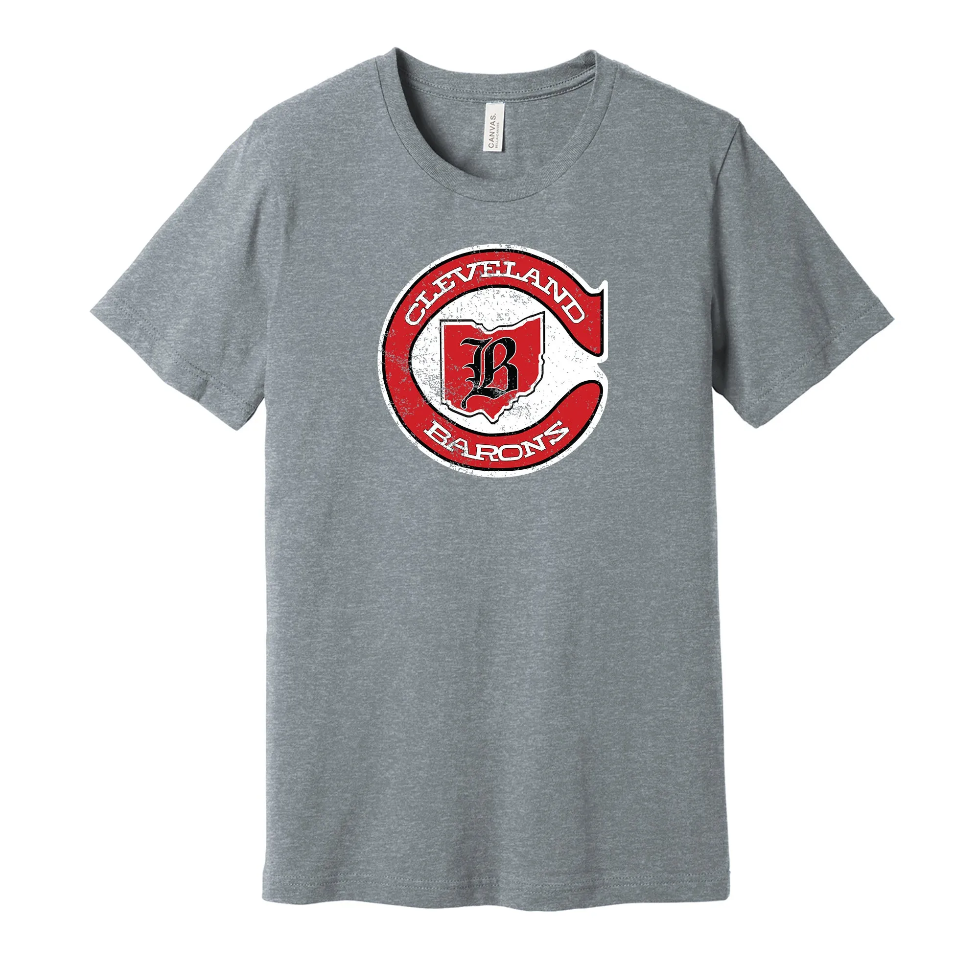 Cleveland Barons Distressed Logo - Defunct Ohio Sports Team Shirt - Celebrate Hockey Heritage and History - Hyper Than Hype Shirts