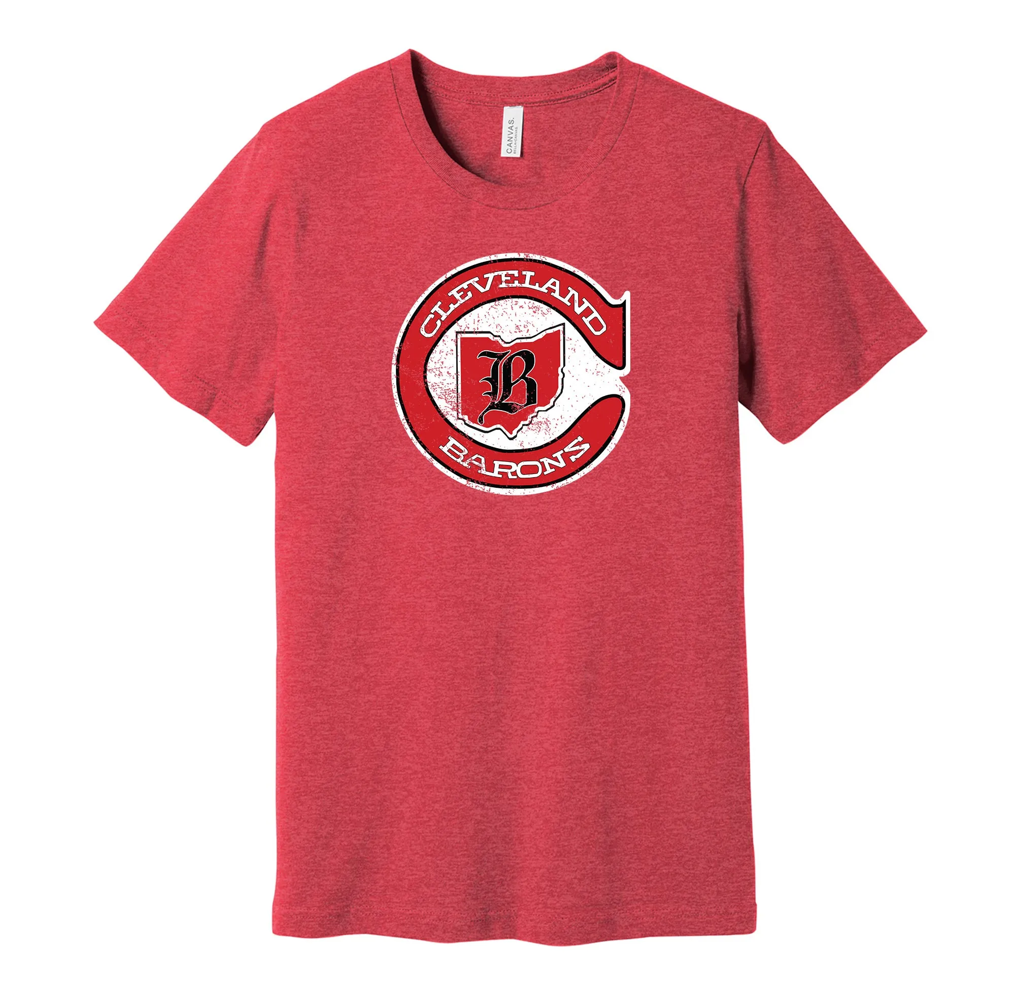 Cleveland Barons Distressed Logo - Defunct Ohio Sports Team Shirt - Celebrate Hockey Heritage and History - Hyper Than Hype Shirts