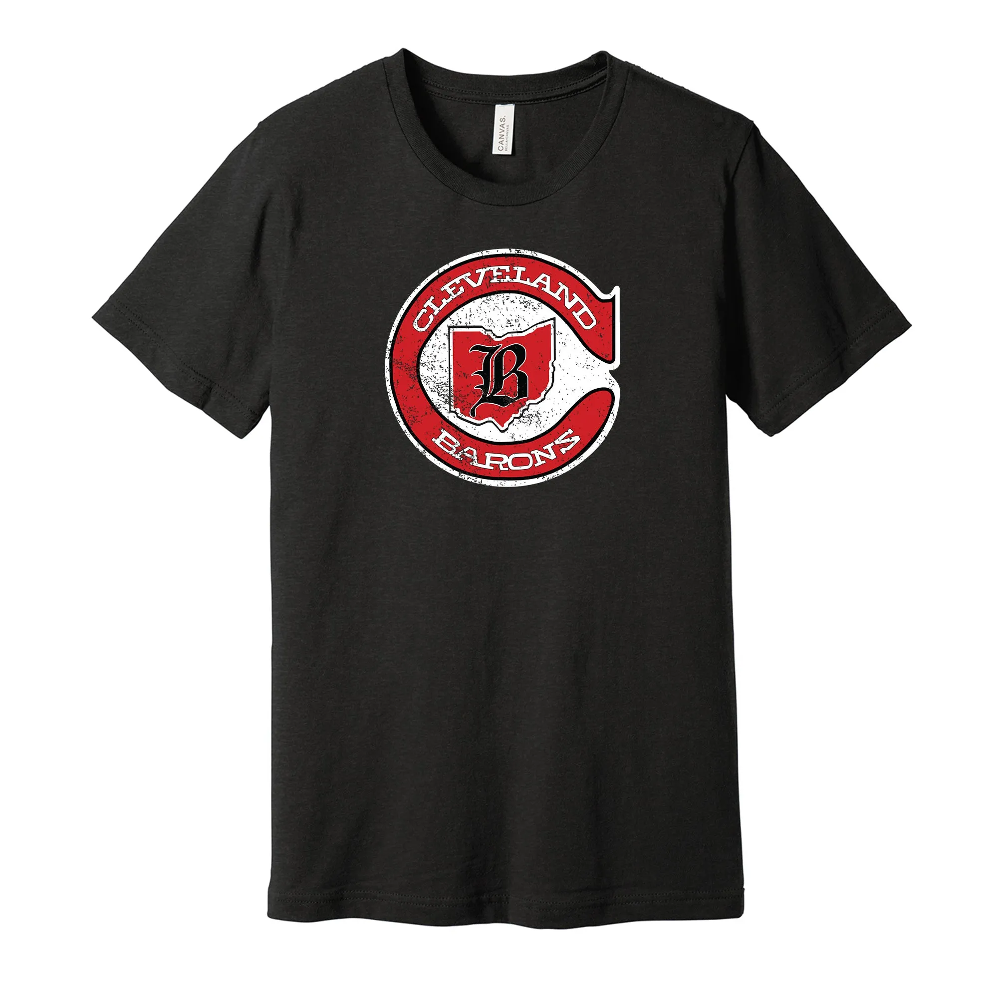 Cleveland Barons Distressed Logo - Defunct Ohio Sports Team Shirt - Celebrate Hockey Heritage and History - Hyper Than Hype Shirts
