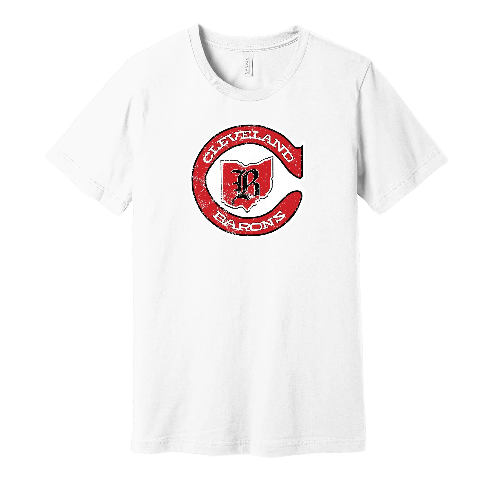 Cleveland Barons Distressed Logo - Defunct Ohio Sports Team Shirt - Celebrate Hockey Heritage and History - Hyper Than Hype Shirts