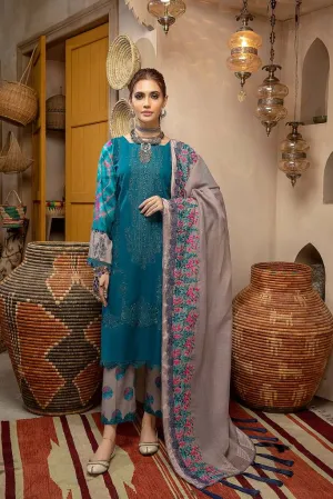 CNW-10 | Charizma Naranji Unstitched Embroidered Khaddar With Embroidered Shawl Vol-1 Collection | Unstitched Embroidered Suit