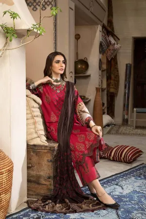 CNW-4 | Charizma Naranji Unstitched Embroidered Khaddar With Embroidered Shawl Vol-1 Collection | Unstitched Embroidered Suit
