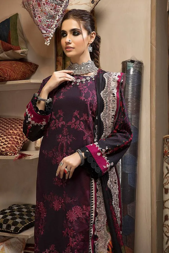 CNW-9 | Charizma Naranji Unstitched Embroidered Khaddar With Embroidered Shawl Vol-1 Collection | Unstitched Embroidered Suit